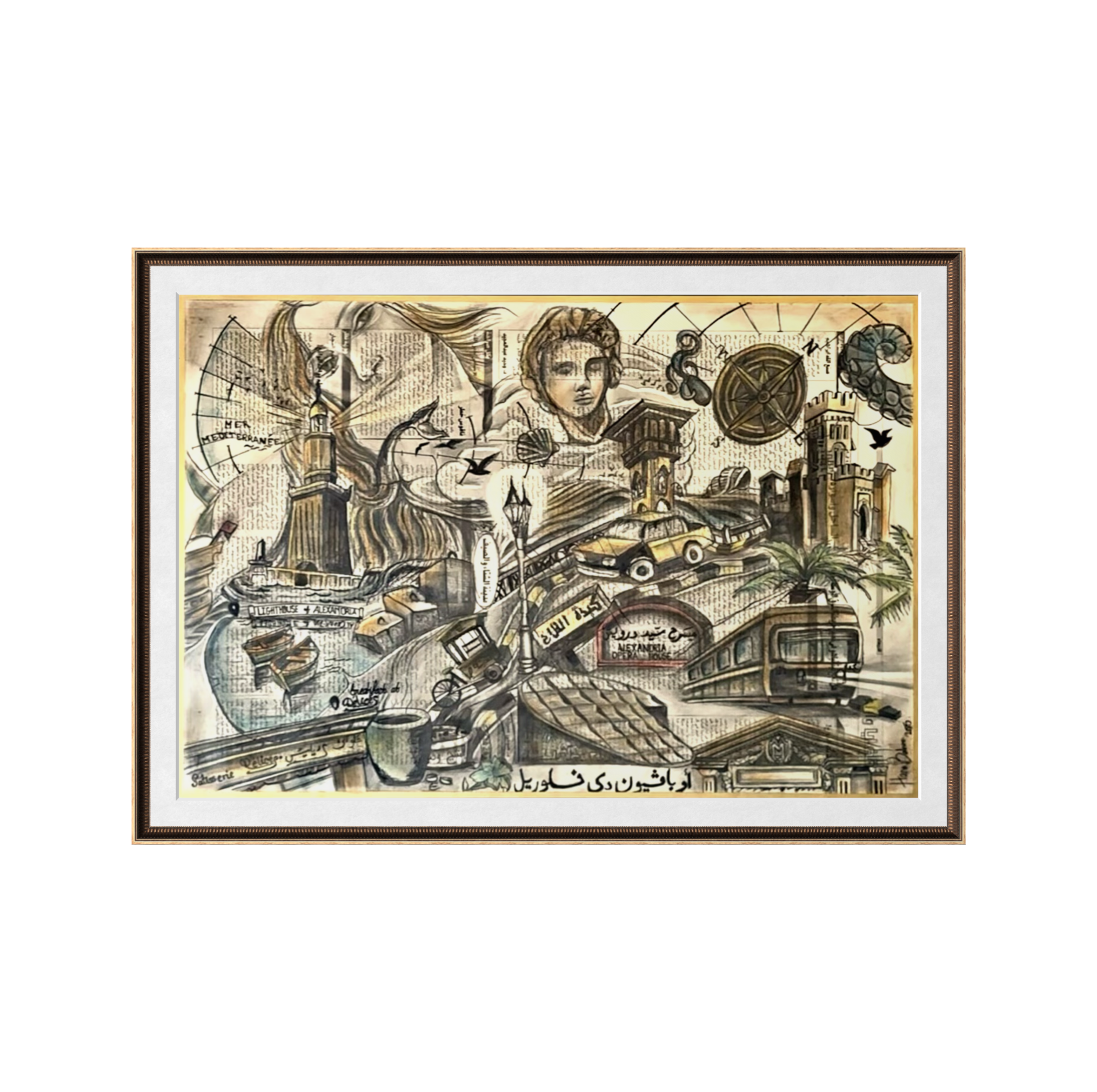 Alexandria on Newspaper (sold)